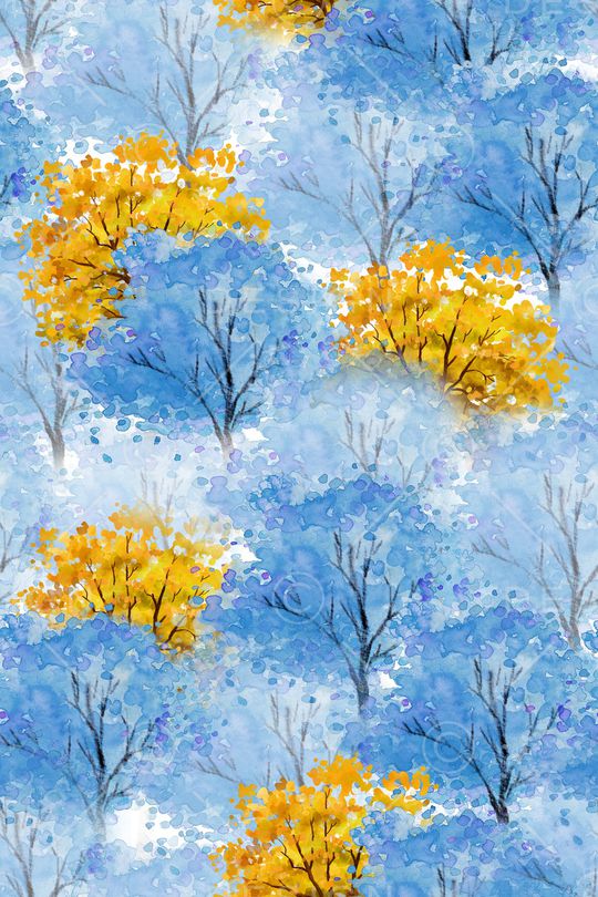 水彩印花花型图片