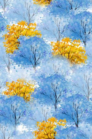 水彩印花花型图片