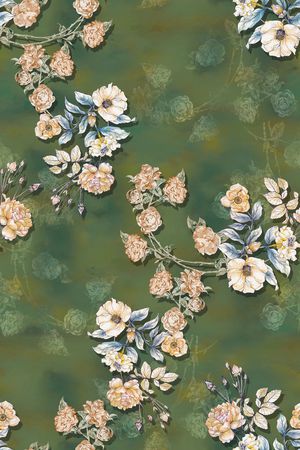 真丝印花花型图片