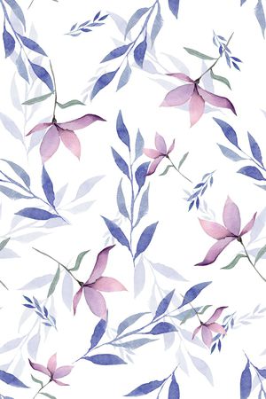 水彩印花花型图片