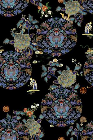 民族风印花花型图片