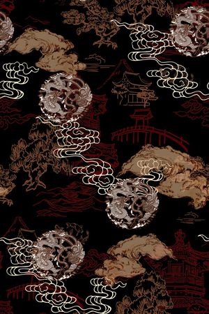 香云纱印花花型图片