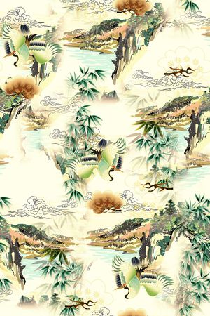 山印花花型图片