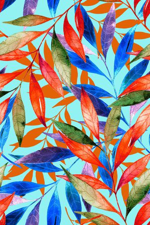 水彩印花花型图片