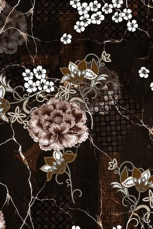 连衣裙印花花型图片
