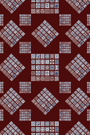 格子印花花型图片