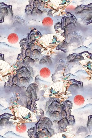 鸟印花花型图片