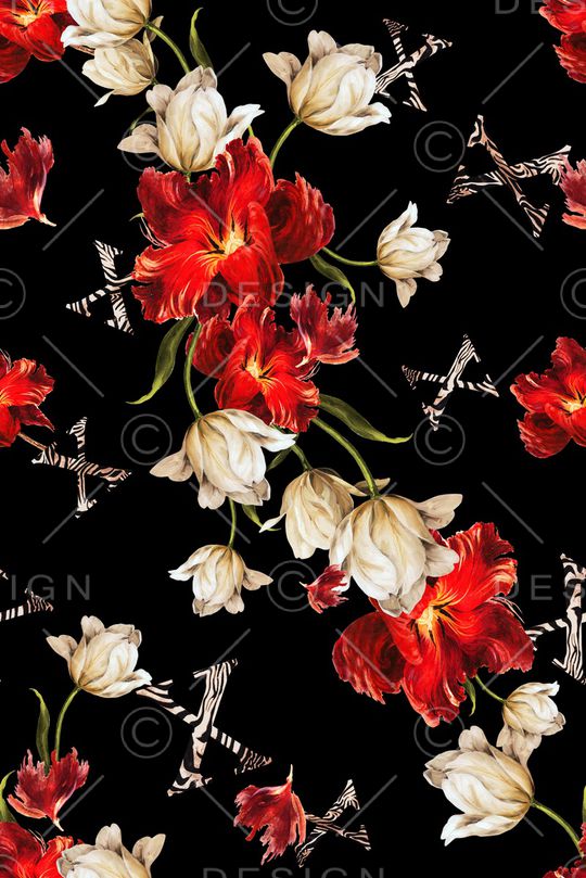 花卉印花花型图片