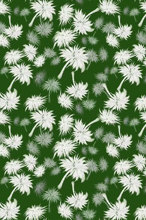椰子树印花花型图片