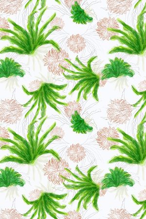 线条印花花型图片