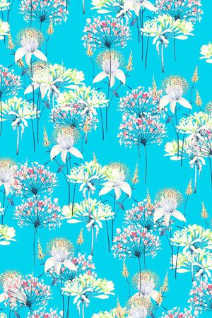 民族花卉印花花型图片