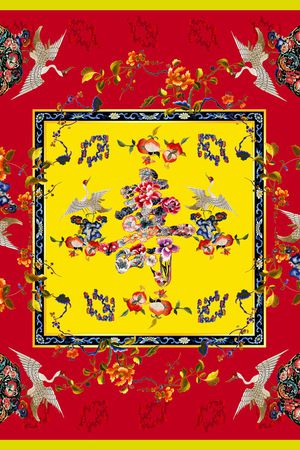 方巾印花花型图片
