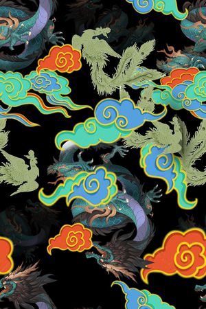 龙印花花型图片