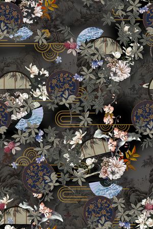 香云纱印花花型图片