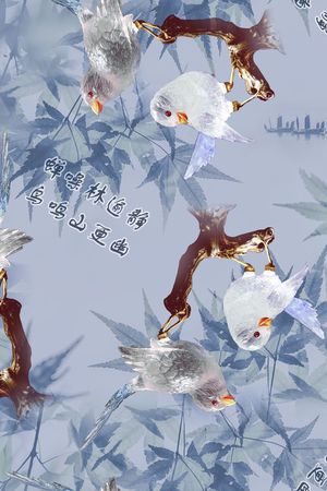 花鸟印花花型图片