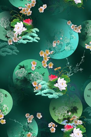 花卉印花花型图片