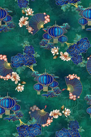 香云纱印花花型图片