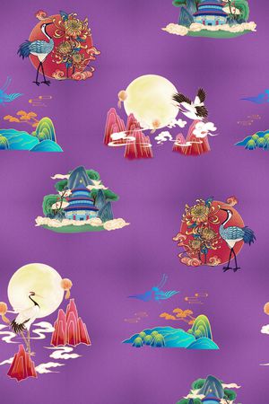 真丝印花花型图片