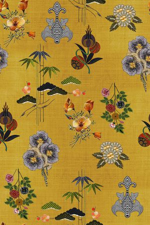真丝印花花型图片