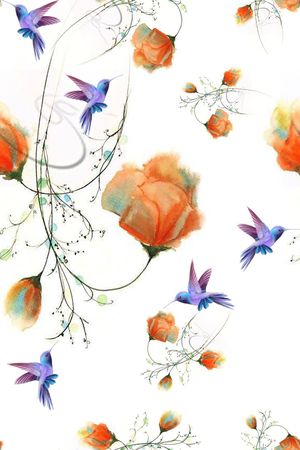 花鸟印花花型图片