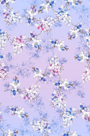 线条印花花型图片