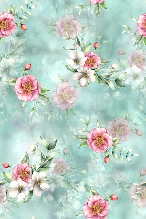 花卉印花花型图片