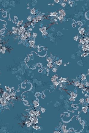中老年印花花型图片