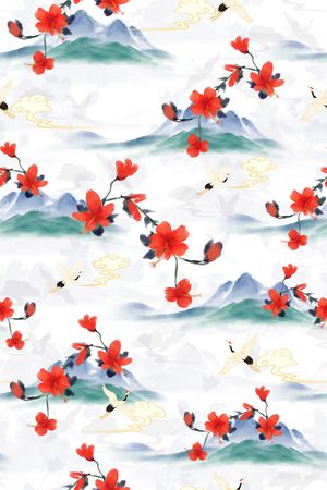 山印花花型图片