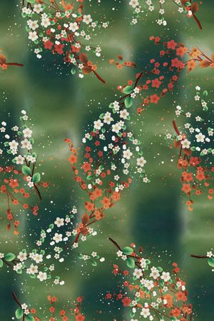 梅花印花花型图片