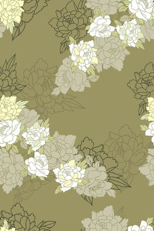 黑底花卉印花花型图片