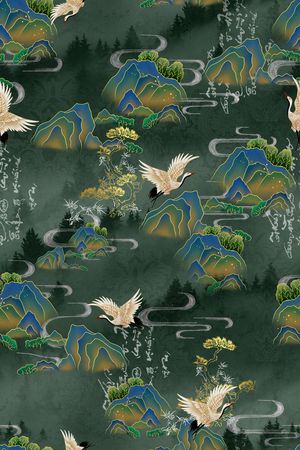 香云纱印花花型图片