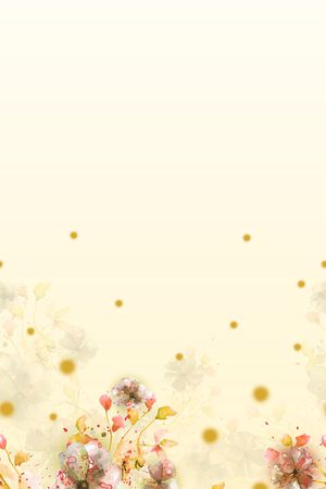 水彩印花花型图片