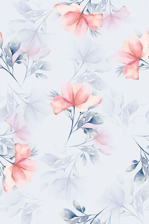 绿植树叶印花花型图片