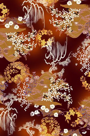 香云纱印花花型图片