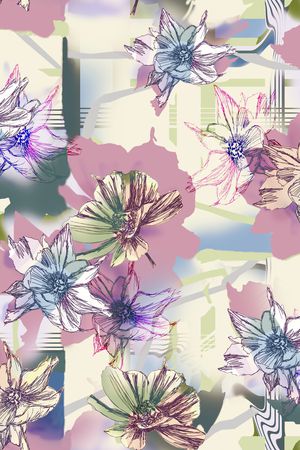 几何印花花型图片