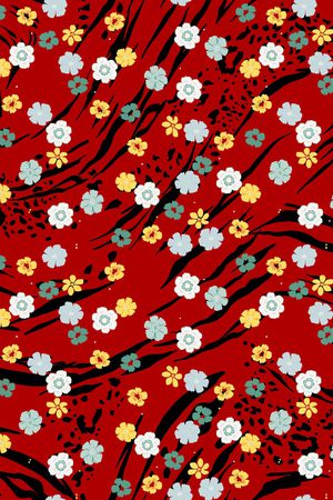 豹纹印花花型图片
