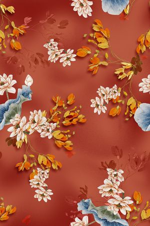 花卉印花花型图片