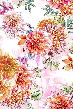 民族花卉印花花型图片