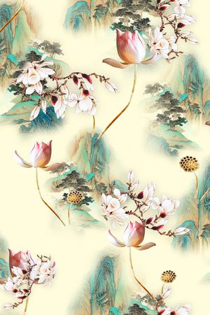 花卉印花花型图片