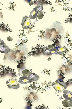 花卉印花花型图片