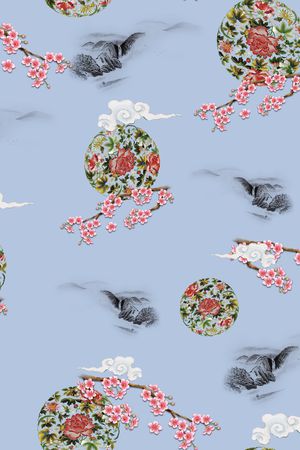 花卉印花花型图片