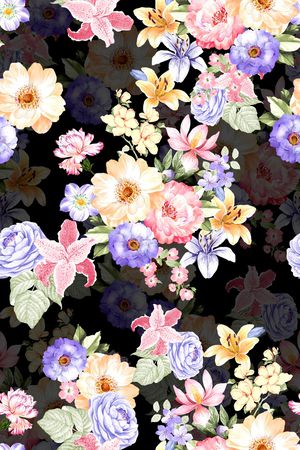 花卉印花花型图片