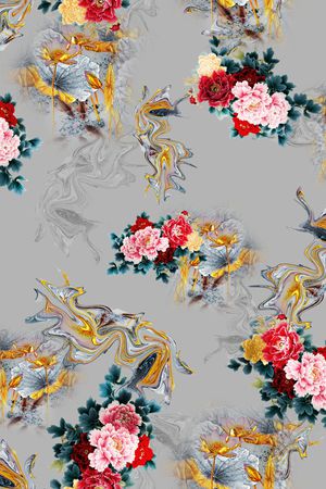 花卉印花花型图片