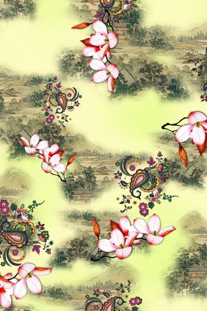 花卉印花花型图片