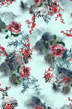 花卉印花花型图片