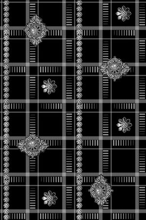 格子印花花型图片