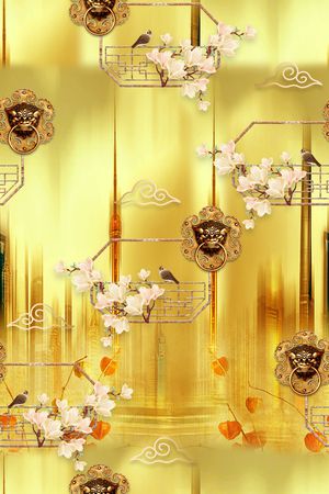 花卉印花花型图片