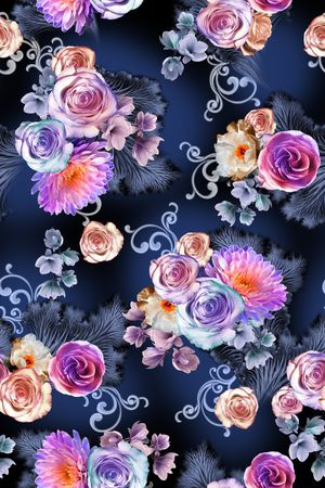 纸印花印花花型图片