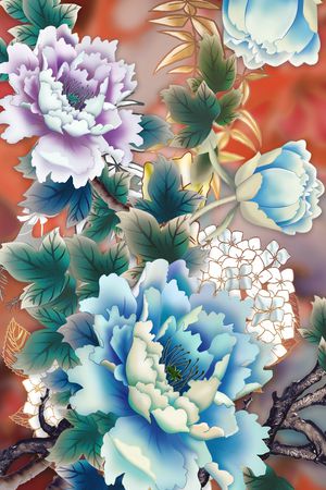 定位花印花花型图片