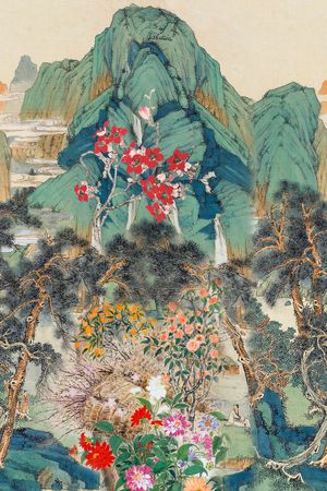 旗袍香云纱印花花型图片